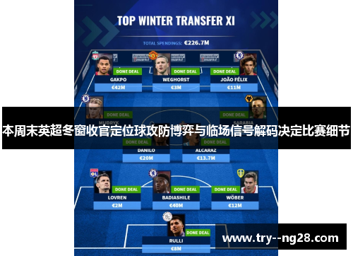 本周末英超冬窗收官定位球攻防博弈与临场信号解码决定比赛细节 本周末英超冬窗收官定位球攻防博弈与临场信号解码决定比赛细节