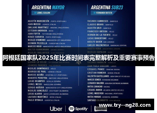 阿根廷国家队2025年比赛时间表完整解析及重要赛事预告