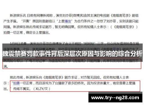 魏震禁赛罚款事件背后深层次原因与影响的综合分析