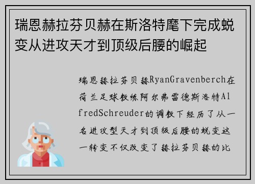 瑞恩赫拉芬贝赫在斯洛特麾下完成蜕变从进攻天才到顶级后腰的崛起